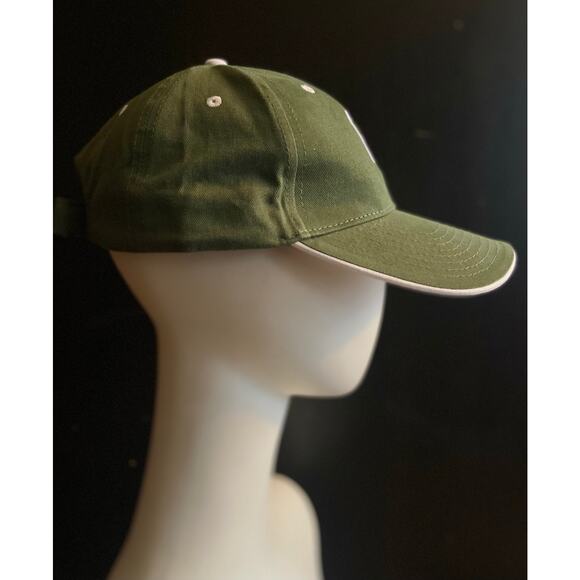 HIT WEAR Green/White 'R' Velcro Back Baseball Cap Unisex sz OS - Picture 3 of 8